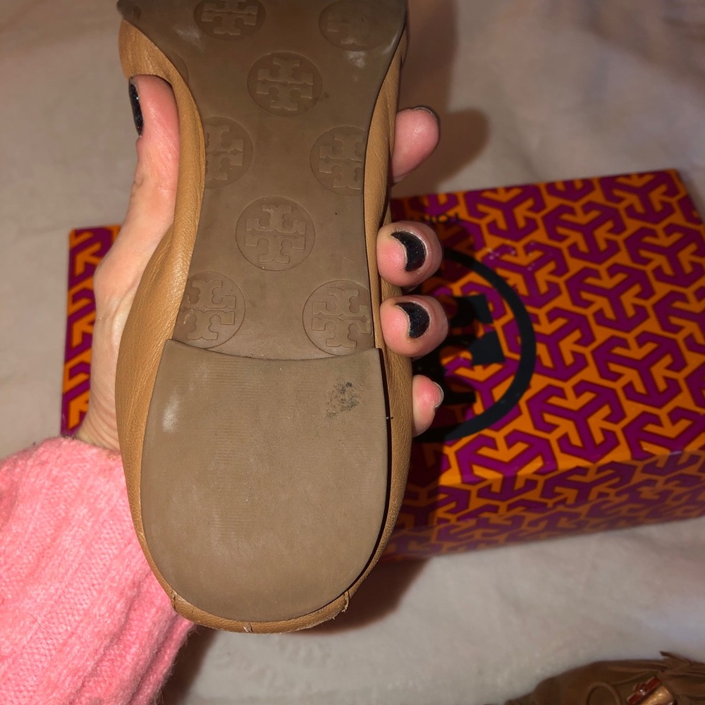 Tory Burch Reese Flats in Royal Tan - Picture 5 of 10